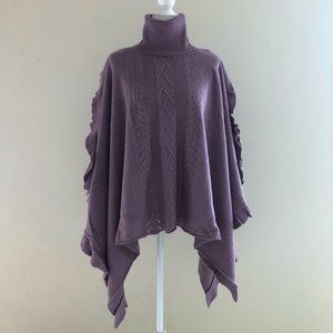 NWT Ruffle Trim Poncho